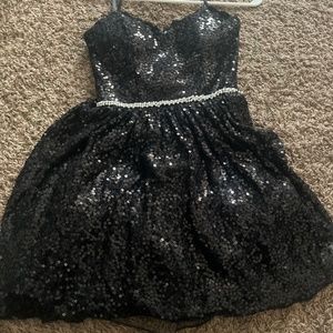 Black sequin dress